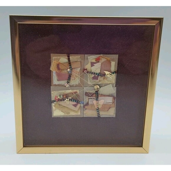 David Norstad "Luscious Twist" Collage Art Bead Thread Paper 9842 - Picture 1 of 5